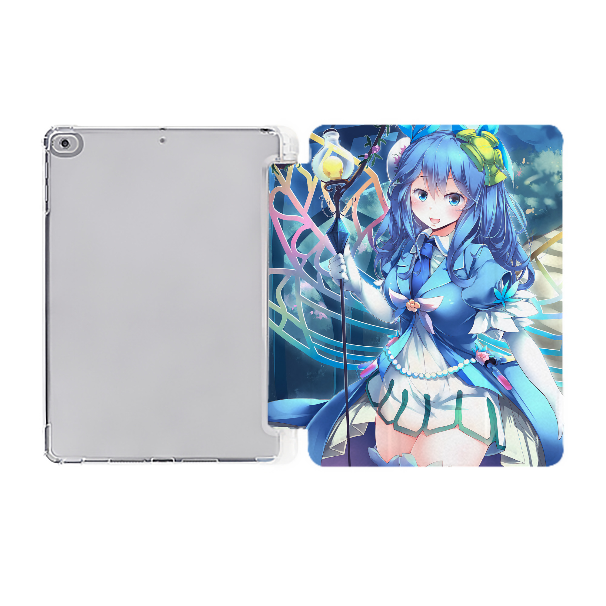 （画像用） 遊☆戯☆王 Yu-Gi-Oh! IPad ケース ペン収納付き 三つ折りスタンド PUレザー×シリコン 対応機種9.5/10.5/10.9インチ